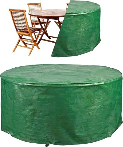 ADEPTNA Heavy Duty Large Round Patio Table Cover 225cm x 98cm