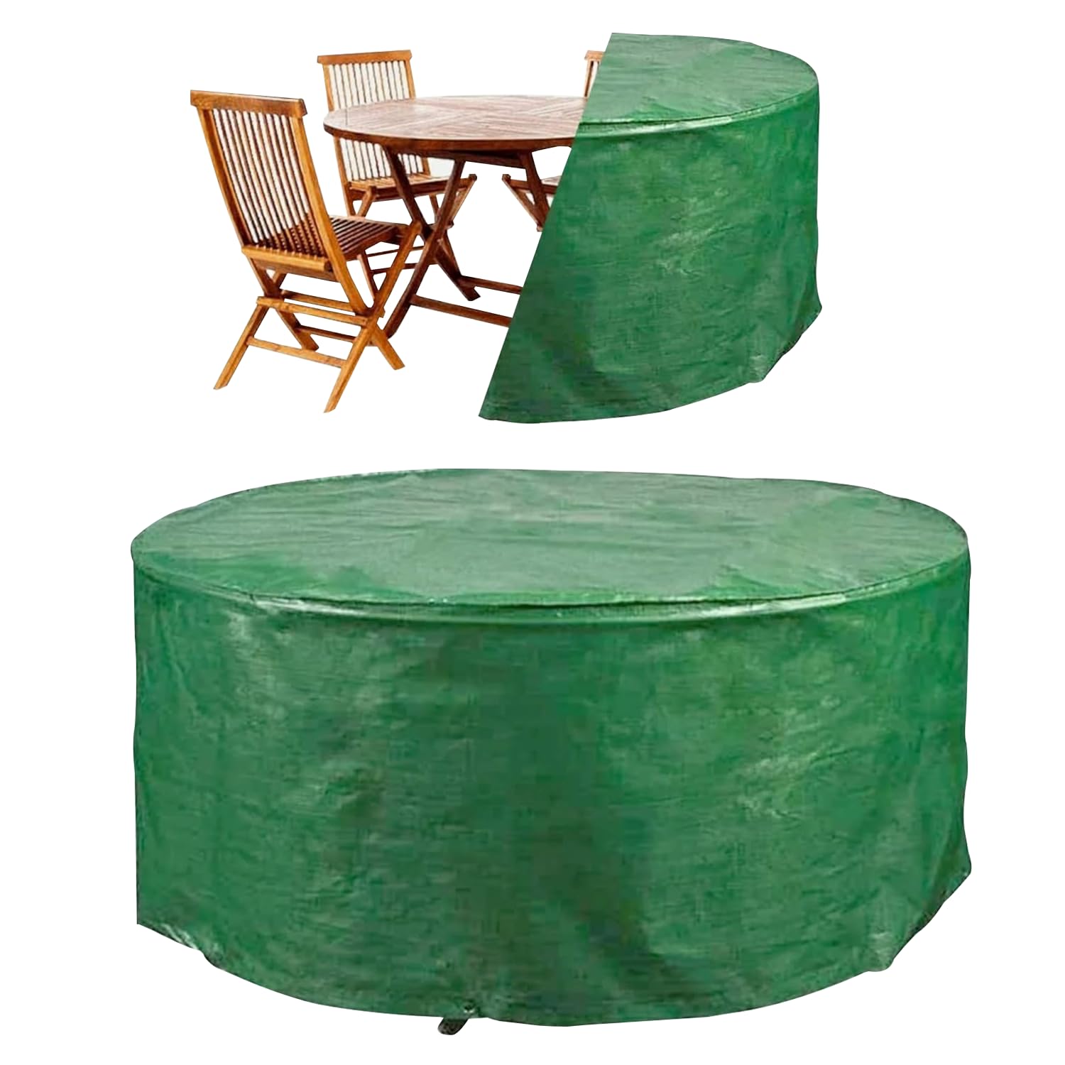 ADEPTNA Heavy Duty LARGE Round Patio Furniture Table Chairs Cover – Protects your Table and Chairs All Year Round from the Weather Dirt and Grime (225CM X 98CM)