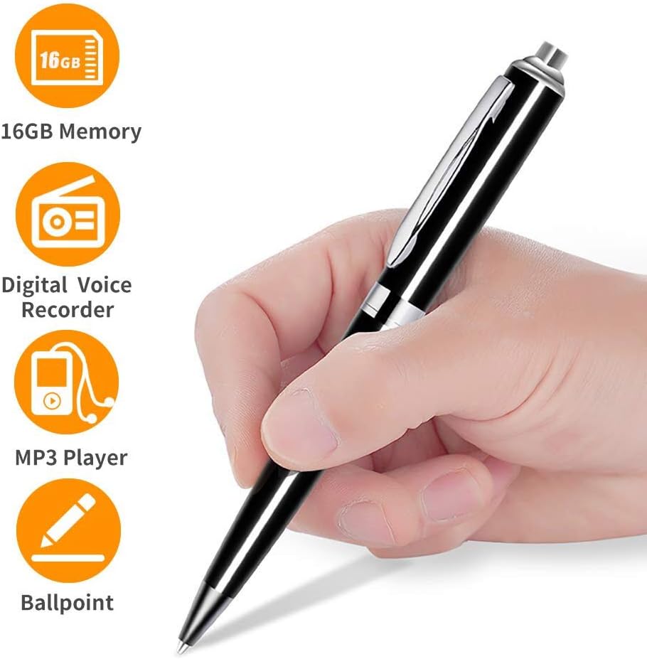 Mini Digital Voice Recorder 16GB Voice Recorder Tape Recorder Recording Device with Playback, Mp3 for Meeting/Classes/Lectures/Speech