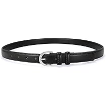 【新品】 DECi Single Thin Belt Sサイズ　Black XZQTIVE Black Skinny Belt for Women Jeans Thin Leather Waist