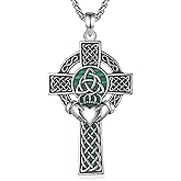 AEONSLOVE 925 Sterling Silver Saint Benedict/St Michael/Cruz de Caravaca Pendant Necklace Religious Gifts for Women Men