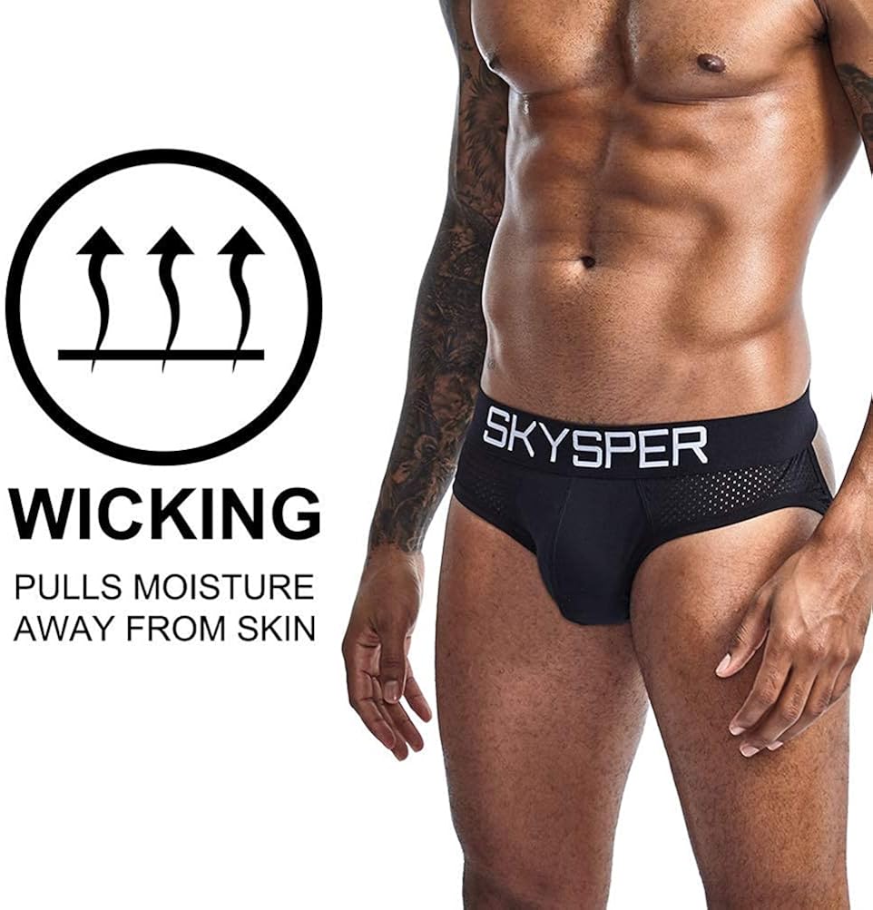 SKYSPER Men's Jockstrap Athletic Supporter Jock Straps Male Underwear at  Men’s Clothing store