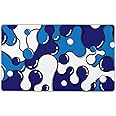 Navy Blue White Mouse Pad XL Large Anime Cool Geometric Japanese Extended Desk Mat 60x35 cm Non-Slip Rubber Base Stitched Edge Large XL Mousepad for Desk Gaming Laptop Desktop,24x14 Inch