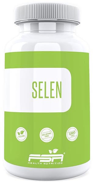 Selen hochdosiert 180 Kapseln, 200 ?g reines Selen je veganer Kapsel ohne Zusätze - von der Profisport-Marke FSA Nutrition, H