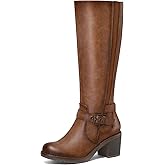 mysoft Women's Knee High Block Heel Boots