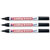 edding 3 x AEROSPACE MARKER PEN 8404 PERMANENT MARKER GARDEN MARKER Black Ink