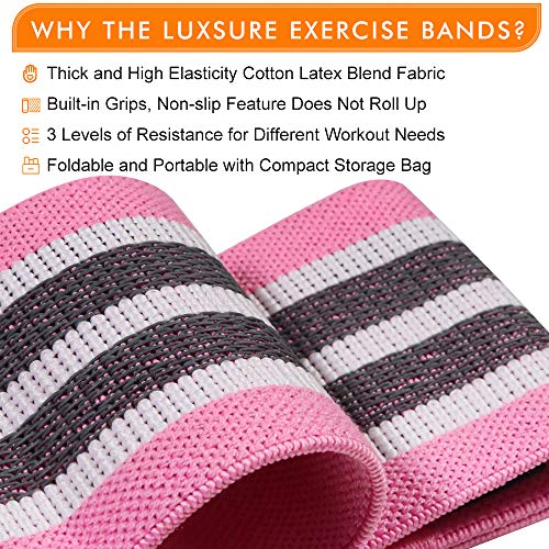 LUXSURE-Workout-Band-Resistance-for-Women-Exercise-Bands-for-Working-Out-Fabric-Fitness-Resistance-Bands-for-Women-Butt-and-Legs