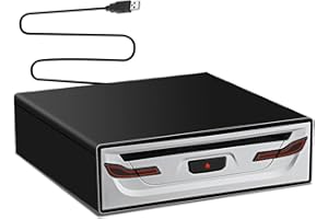 LSLYA Portable External CD Player for Car - Plug and Play Universal USB CD Drive, Compatible with Android 4.4+/TV/MacBook Pro/Laptop/Desktop, Plug & Play