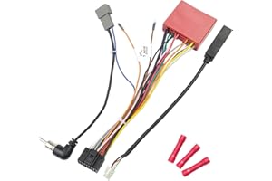 JAYUBIEN Radio Wiring Harness Kit 24 Pins Replacement for Mazda 2 3 5 6 CX-5 CX-7 CX-9 MPV Miata Millenia Tribute Protege 16 