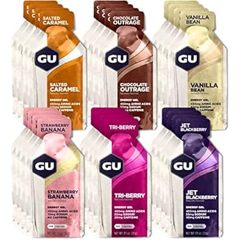 GU Energy Original Sports Nutrition Energy Gel, Assorted Flavors, 24 Count Box