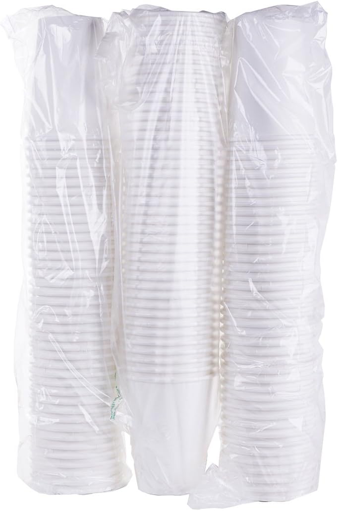 TashiBox White Hot Drink 120 Count - 12 Oz Disposable Paper Coffee Cups: Kitchen & Dining