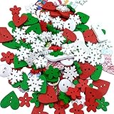 Mixed Color Wooden Buttons Sewing Button Kid's Scrapbooking DIY Craft Wedding Decoration - Christmas