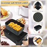 YQL Silicone Air Fryer Liners 9.5L Duo Ninja AF400UK DZ400UK 2pc view 3