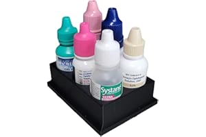 Znet3D Eye Drop Bottles Organizer & Storage – 6-Slot Holder (Black)