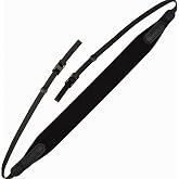OP/TECH USA E-Z Comfort Neoprene Neck Strap - Lightweight, Padded, Adjustable Strap for DSLR, Mirrorless &amp; Binoculars (Black) - Made in USA