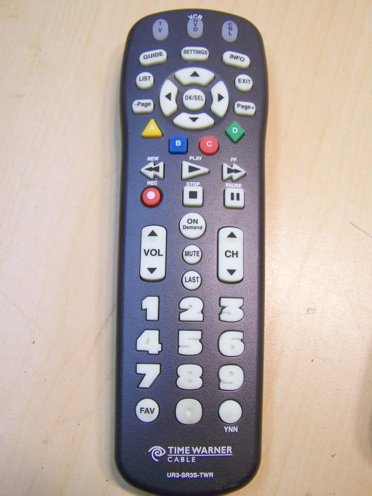Clikr5 Time Warner Cable Remote Control Ur3sr3s Big Button for the