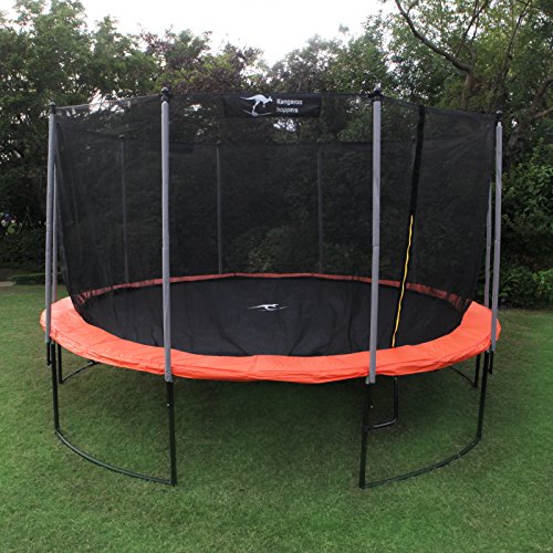 Kangaroo Hoppers 15Feet Round Trampoline with Safety Net Enclosure and