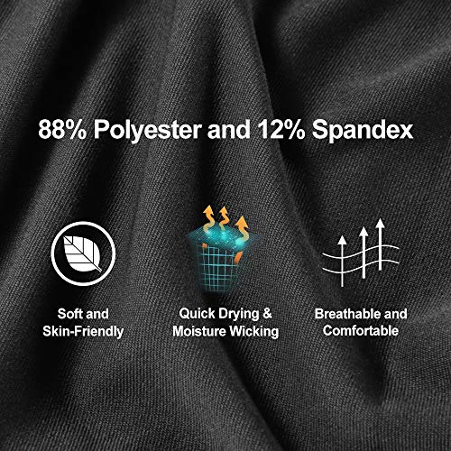 Roadbox Men\'s Compression Pants Base Layer Tights Leggings for Workout Running (Black,M)