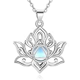 VANJAMI Sobriety Necklace Gifts Sterling Silver Alcoholic Anonymous Necklace Recovery Symbol Necklace Lotus Sobriety Alcoholics Anonymous Jewelry for Women