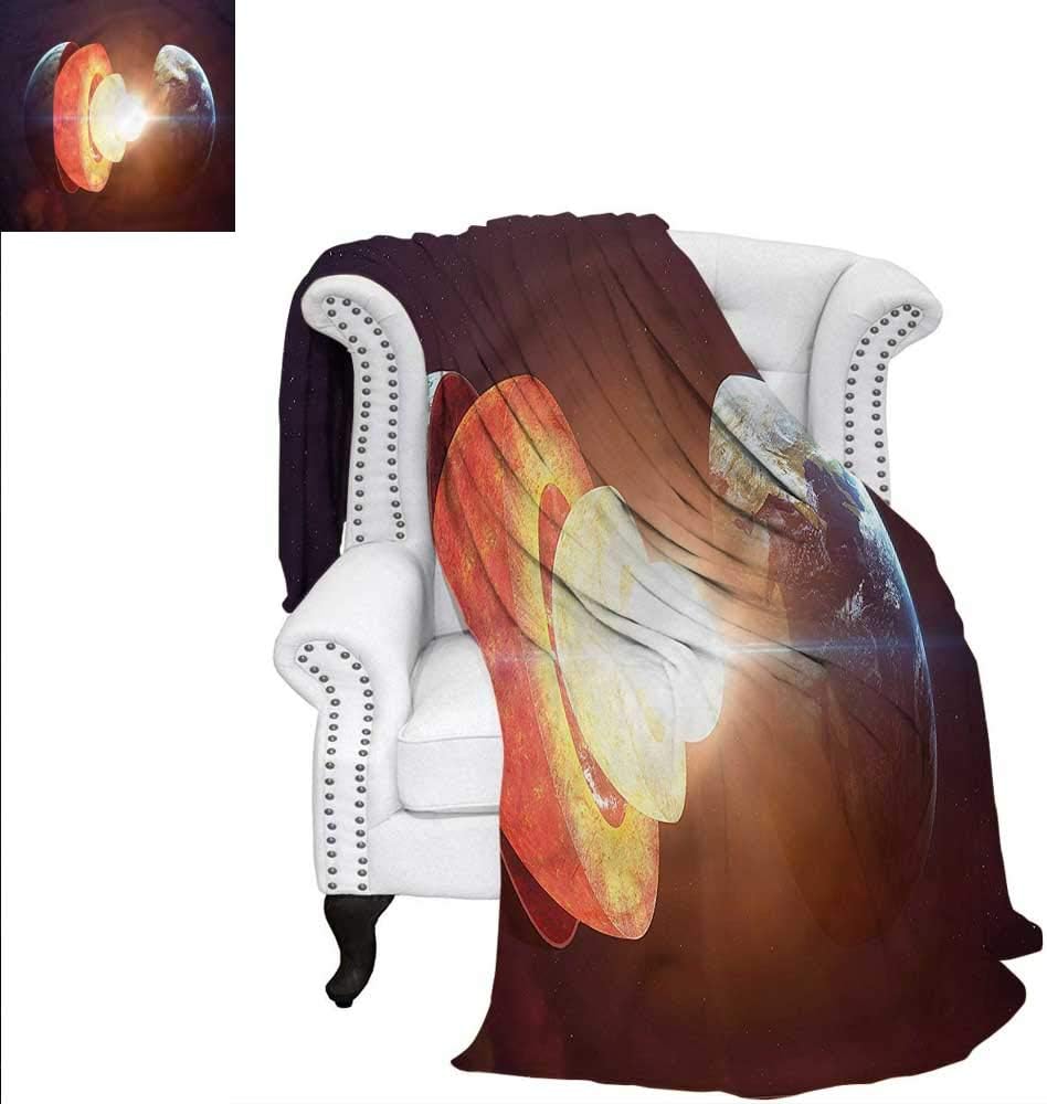RenteriaDecor Earth Super Soft Blanket Core of Earth Structure Warm