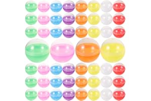 Homoyoyo 50PCS 1.77in Vending Machine Capsules Colorful Vending Machine Balls Empty Round Capsules for Party Favor Prize DIY Craft Supplies Plastic