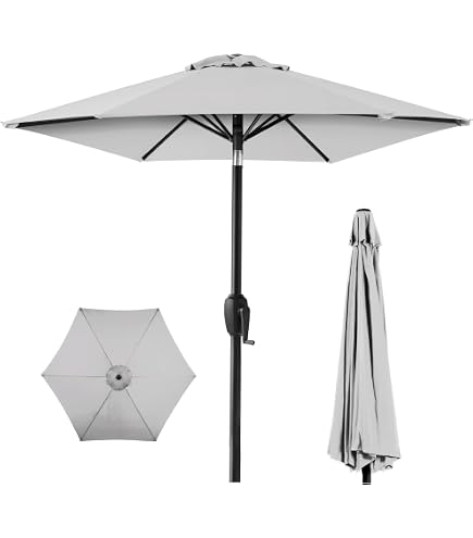 6 ft crank patio umbrella GAWEZA 9 ft. x 6 ft. Rectangular Steel Market Tilt Patio Umbrella in Lime Green with Crank for Table Deck Pool Garden Lawn