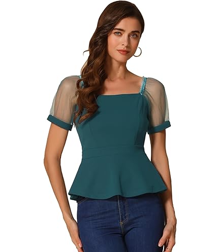 トップス Satin Combination Peplum Tank Top AE Satin Peplum Tank Top