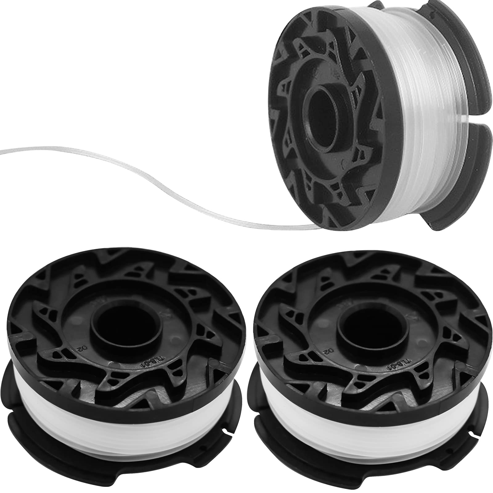 3 Pieces Replacement Autofeed Spool A6481 A6485 Spool Line Compatible with Black Decker 30"x 0.065" Replacement Spool for Reflex Strimmer ST5530-GB GLC3630L20-GB STC1820PC-GB BESTA530-GB BESTA525-GB
