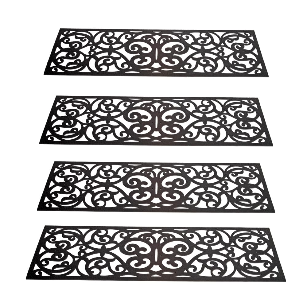 Easylife Butterfly Stair Traction Treads (Pack of 4) - Non Slip Rubber Stair Runner for Indoor & Outdoor Steps - Heavy Duty Weather Resistant Peel and Stick Stair Treads, 74x24cm