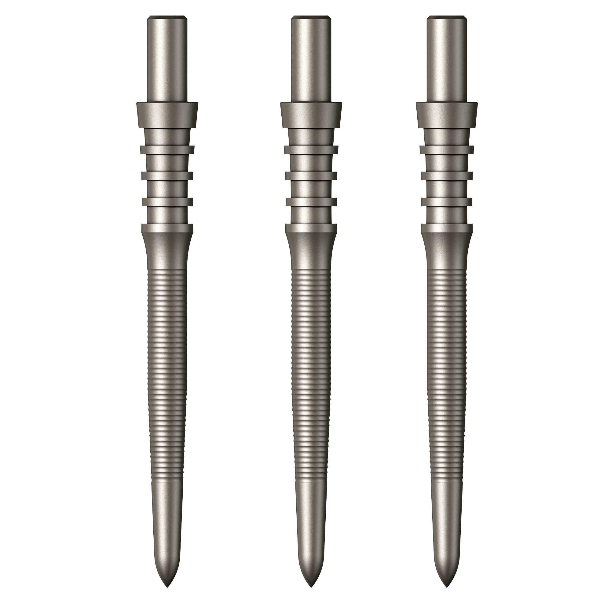 Mission Darts Sniper Points Micro Grip | Steel Tip Replacement Points | 28mm Silver