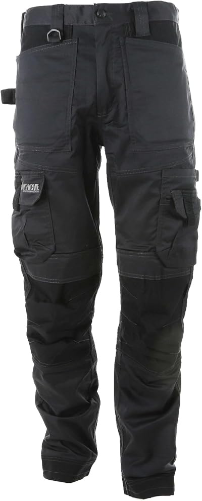 Apache Site Trouser ATS 3D Stretch Grey Black 29L 42W Cordura Holster Pocket