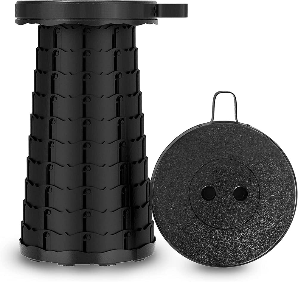 Folding Portable Stool,Foldable Camping Chair,Telescopic Max Load 220kg for Fishing,Traveling,Elderly with Carrying Strap,Lightweight Camping Stool,Folding Chair