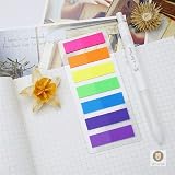 DDSHUN 980 Pcs Colored Sticky Notes Flags 7 Color Index Tabs Neon Transparent view 7