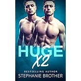 HUGE X2: A Twin Stepbrother MFM Menage Romance (HUGE Series)