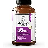 Dr. Barry's Total Liver Supplement with Milk Thistle, Artichoke, Dandelion Root, Support Healthy Liver Function & Natural Cleanse, Boost Immune System, 60 Capsules