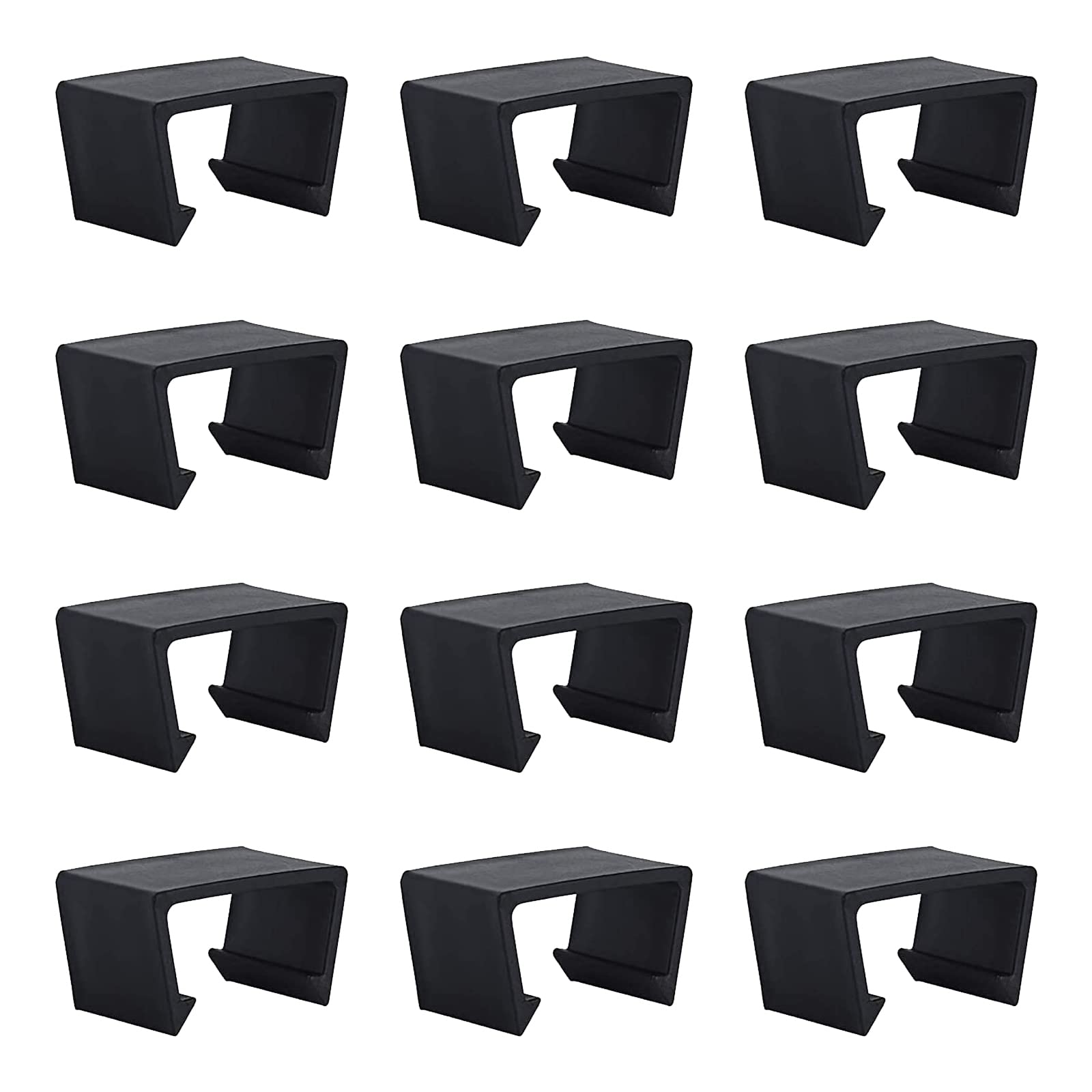 wocpvm 12 Pcs Rattan Clips - Outdoor Furniture Alignment Clips & Sectional Connectors for Rattan Chairs & Garden Sofa - 4.7-5.1 cm