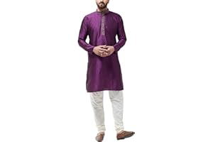 Sojanya (Since 1958 Men'S Silk Blend Teal Green Self Design Only Long Kurta