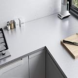 Abyssaly Oil Proof Sticker 40cm x 300cm Waterproof Silver Foil Wallpaper view 6