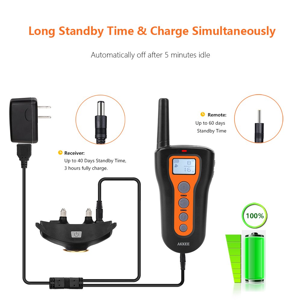 Dog Training Collars for 2 Dogs, Rechargeable and Waterproof 330 yd Remote Dog Shock Collar with Beep, Vibra and Shock Electronic Collar for Puppy, Small, Medium and Large Dogs, Electric Pet Trainer