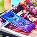 Tznzxm for Note 9 Case Glitter Floating Flowing Flexible TPU Gradient Quicksand Series Anti-Scratch Shockproof Bling Diamond Sparkly Defender Protective Case for Galaxy Note 9 Blue & Purple