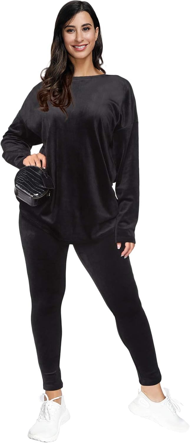 off the shoulder velour sweatsuits