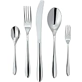 Famous Haus Windsor Silverware Set, 30 Piece Silver Flatware Premium Polished Stainless Steel, Service for 6, for Kitchen, Home, Wedding, Party, Mirror Polished Dishwasher Safe
