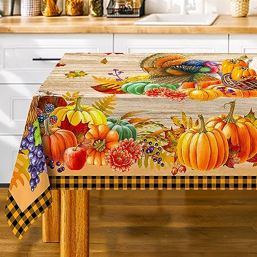 Thanksgiving Tablecloth, Thanksgiving Turkey Table Cloth… at Amazon
