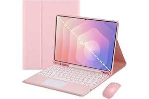 Touch Keyboard Case for Samsung Galaxy Tab S11 Ultra (14.6-inch) 2025 Model (SM-X930/SM-X936B), with Mouse - Magnetically Det