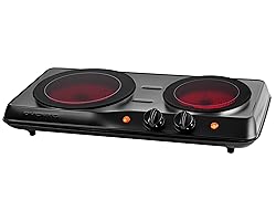 OVENTE Countertop Infrared Double Burner, 1700W