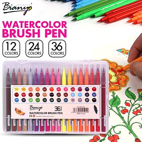 Bianyo 12/24/36 Colors Safe Non-toxic Indonesia Lead Water Soluble Colored Pencil Watercolor Pencil Set For Write Drawing Art Supplies (24 colors)