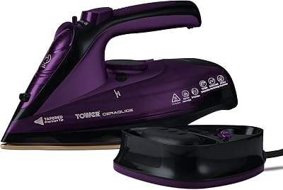 Tower T22008 CeraGlide Cordless Steam Iron, 2400W, Ceramic Soleplate
