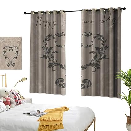 Amazon Com Taupe Decorative Curtains For Living Room Happy Love