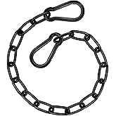 Gelury Heavy Duty Chain 21In, Black Swing Chain 660LB Capacity, Hanging Chain Extender, Porch Swing Chain Kit with Carabiners for Punching Bags, Boxing Bags