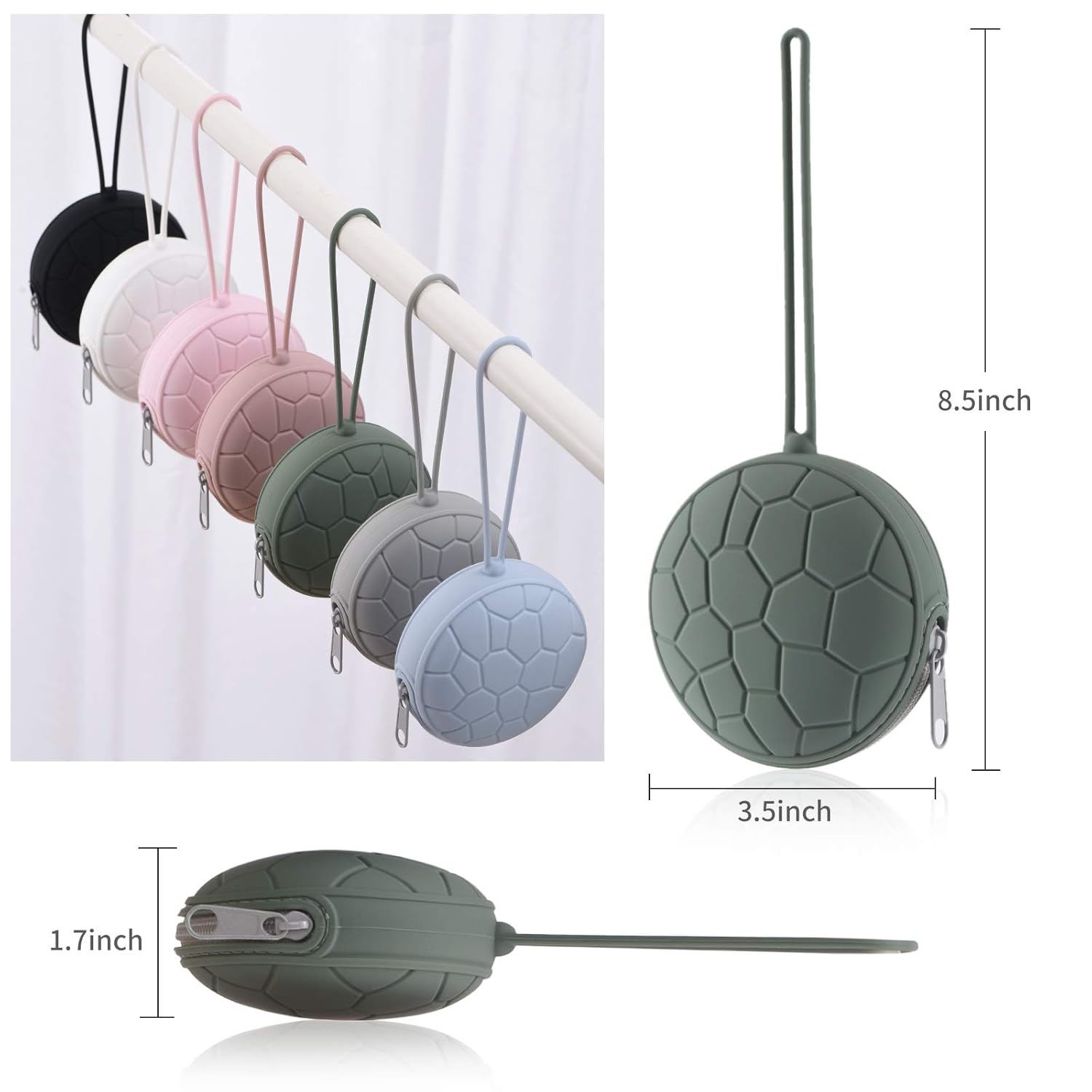 Vicdozia Silicone Pacifier Holder Case for Diaper Bag Home Travel Outdoor Activities(Army Green) : Baby